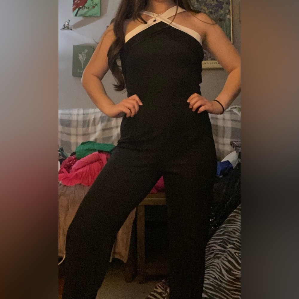 Black and white jumpsuit
